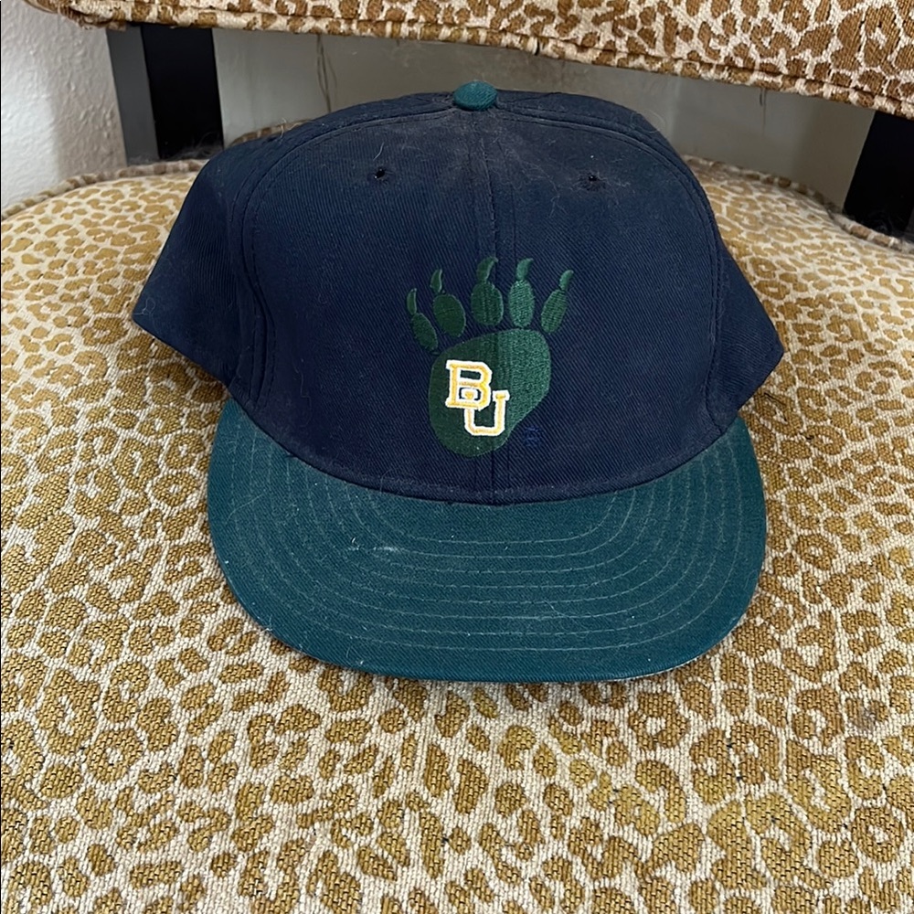Baylor University Navy and Green Cap